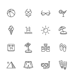 Summer icons set 2 Royalty Free Vector Image - VectorStock