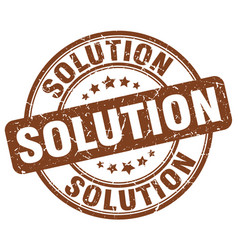 Solution stamp Royalty Free Vector Image - VectorStock
