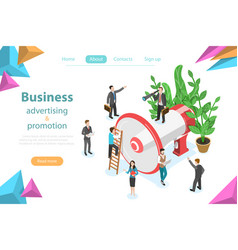 Isometric flat concept marketing Royalty Free Vector Image