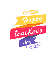 Happy Teacher S Day Wish Royalty Free Vector Image