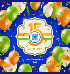 Waving ribbon flag india on circle frame Vector Image