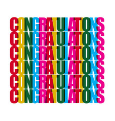 Congratulations template design Royalty Free Vector Image