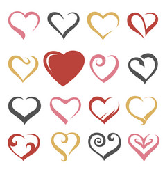 Two hearts logo marriage agency Royalty Free Vector Image