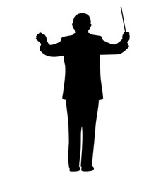 Music conductor back from a birds eye view Vector Image