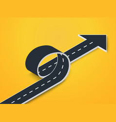 Curved winding road Royalty Free Vector Image - VectorStock