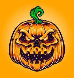 Jack o lantern halloween pumpkin Royalty Free Vector Image