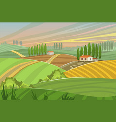 Landscape italy Royalty Free Vector Image - VectorStock