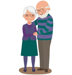 Elderly couple retired Royalty Free Vector Image