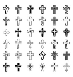 Christian cross wing drawing blak Royalty Free Vector Image