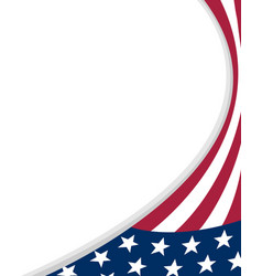 American Flag Corner Usa Symbol Frame Royalty Free Vector