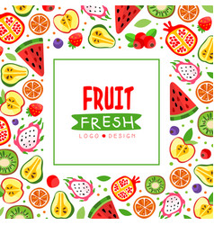 Juicy fruit design with ripe bright and sweet Vector Image