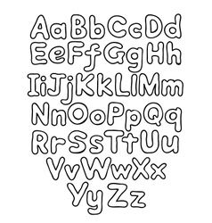 Hand drawn 3d alphabet Royalty Free Vector Image