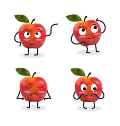 Apple Cartoon Mascot Character Royalty Free Vector Image