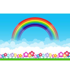 Rainbow cloud and sky background 002 Royalty Free Vector
