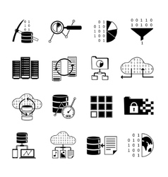 Data Processing Icons Royalty Free Vector Image