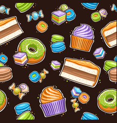 Yummy donuts seamless pattern Royalty Free Vector Image