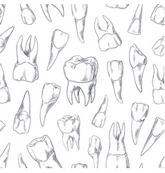 Dental tooth clinic background pattern Royalty Free Vector