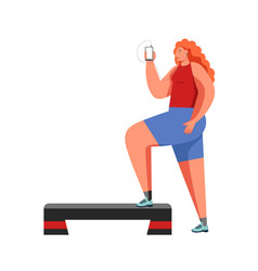Fitness girl woman sport exercise character Vector Image