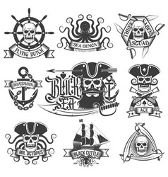 Banners for pirate theme Royalty Free Vector Image