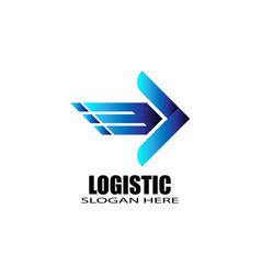 Cargo truck logo design Royalty Free Vector Image