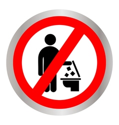 Do Not Throw Trash In The Toilet Royalty Free Vector Image