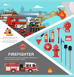 Vintage Firefighting Colorful Poster Royalty Free Vector