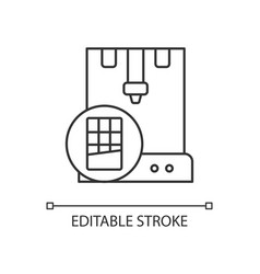 3d printed chocolate white linear icon for dark Vector Image