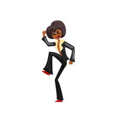 Dancing Man Character Male Moving Body At Music Vector Image