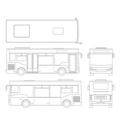 Passenger city bus for branding identity and Vector Image