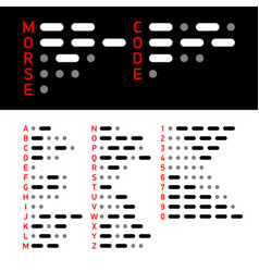 Alphabet morse code aviation Royalty Free Vector Image