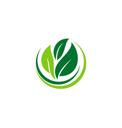 Bio gas leaf abstract logo Royalty Free Vector Image
