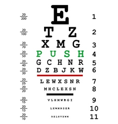 Vision test board Royalty Free Vector Image - VectorStock