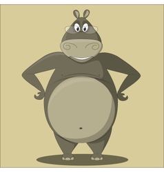 Cartoon hippopotamus Royalty Free Vector Image