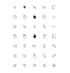 Click finger icon clicking pointer isolated on Vector Image