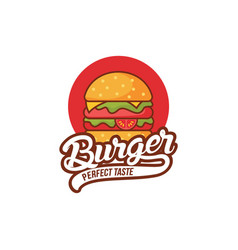 Burger logo design Royalty Free Vector Image - VectorStock