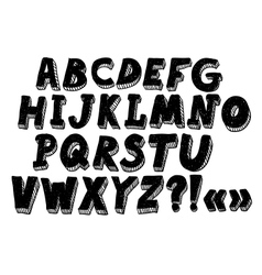 Alphabet hand drawn letters Royalty Free Vector Image