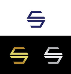 Double letter s logo Royalty Free Vector Image