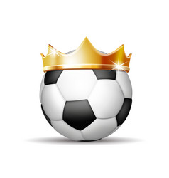 Gold cup with a football ball Royalty Free Vector Image