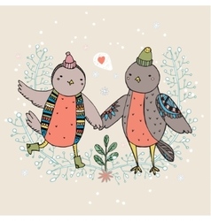 Two hand drawn graphic Royalty Free Vector Image