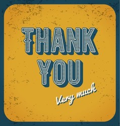 Thank you card design template Royalty Free Vector Image