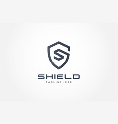 Shield letter s protection security logo Vector Image