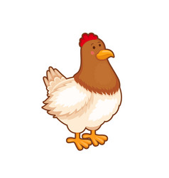 Portrait cute little chicken Royalty Free Vector Image