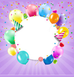 Happy Birthday Background With Origami Royalty Free Vector