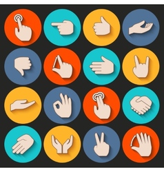 Hand hold protect icons Royalty Free Vector Image