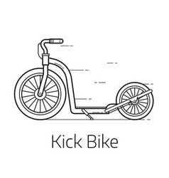 Kick scooter thin line Royalty Free Vector Image