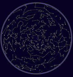 Ursa minor constellation with beautiful bright Vector Image