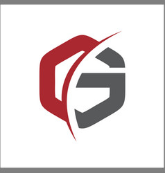 Abstract letter g logo design Royalty Free Vector Image