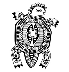 Tribal totem animal turtle tattoo Royalty Free Vector Image