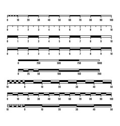 Scale with numbers for rulers units measurement Vector Image