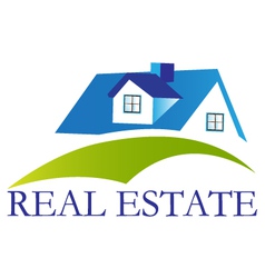 Real estate houses logo Royalty Free Vector Image